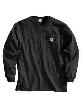 Carhartt K126BLK Pitkähihainen T-paita musta L, Vaatteet