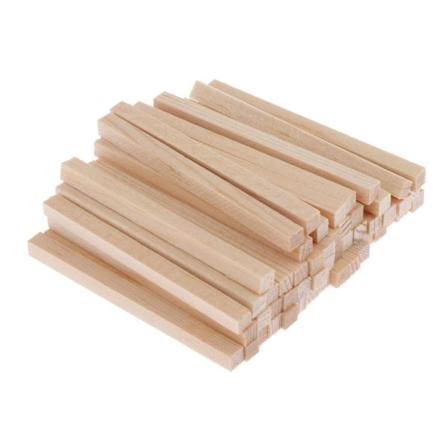 50Pack Stick Oavslutat hantverk rektangelblockmodellering 50mm Wood 55mm 50Pack