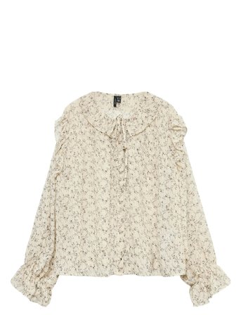 Vero Moda Vmpetra Ls Shirt Wvn Noos - Cream - L