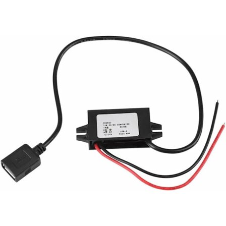 DC-DC-steg-ned-adapter 12V/24V till USB 5V 3A Konverter Vattentät Konverterkabel Konverter