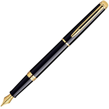 Waterman Hémisphère Black/Gold Fountain Pen Medium
