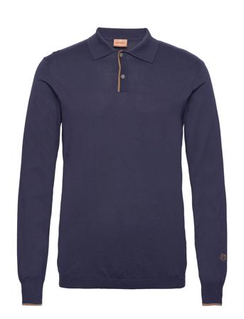 Mmgjosh Polo Knit Tops Knitwear Long Sleeve Knitted Polos Navy Mos Mosh Gallery