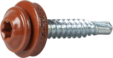 ESSVE 63354 Montageskrue 4,2 x 25 mm, TX20, med bakke rød (RAL8004), pakke med 100, Befæstelse