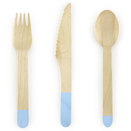 Baby Shower Aterimet Puu Vaaleansininen 18-pack