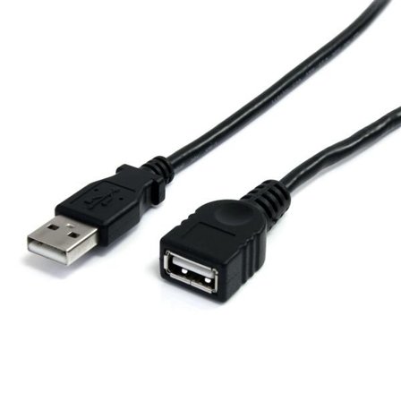 StarTech 6 ft Black USB 2.0 Extension Cable A to A - M/F - USB extension cable - USB (M) to USB (F) - USB 2.0 - 6 ft - black - USBEXTAA6BK -