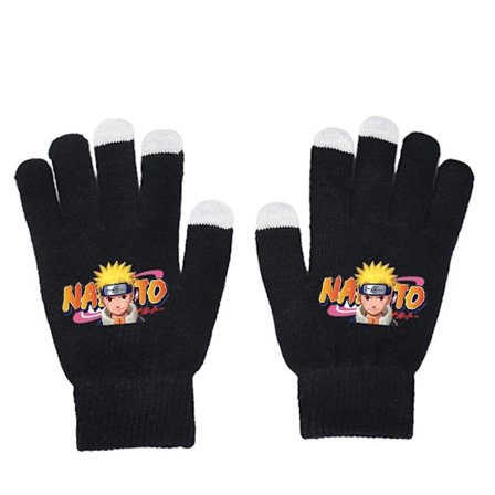Anime Naruto Tema Strikkede Alle Finger Termiske Handsker Børn Drenge Piger Vinter Varme Touch Screen Luffer Gaver