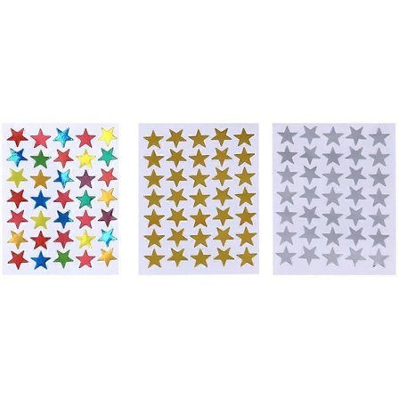30 ark stjerneklistermærkesæt til børn, selvklæbende stjerner til gør-det-selv scrapbooking, kortdekoration, gave