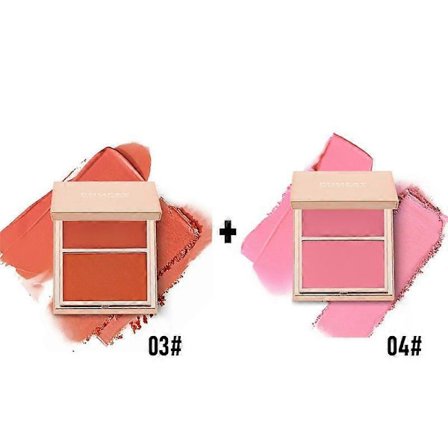 PHOFAY Double-Take Cream & Powder Blush Duo - Makeup&Cosmetic glød blush, Fejlfri strålende glød kompakt makeup til hverdagsbrug eller dristig 