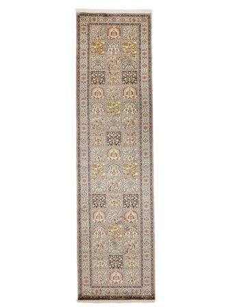 Floral Petit Cachemire Pure Soie Tapis 98X365 Soie