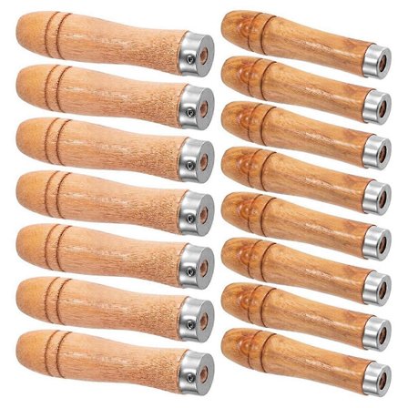 20 stk. trefilhåndtak med sterke metallkraver, 10 stk. for 6-tommers-8-tommers fil + 10 stk. for 10-tommers-12-tommers fil (2 størrelser)