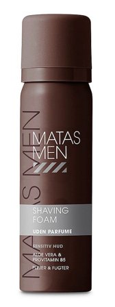 3 for 2 - Matas Striber Men Shaving Foam til Sensitiv Hud Uden Parfume 60 ml, Mænd, Barbering, Skum, Sprit & Gel