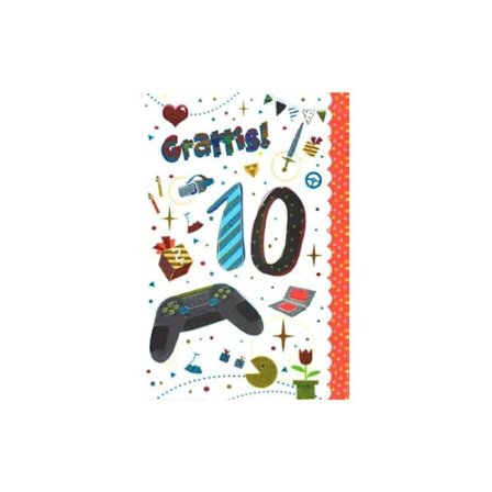 Gratulasjonskort 10 år Gamer - Spar