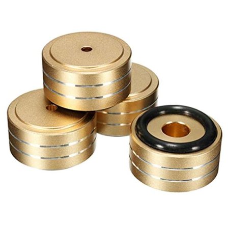 4 stk. 40x20mm aluminium Hifi forstærker højttaler isoleringsstativ pladespiller Dac fødder pad (guld)