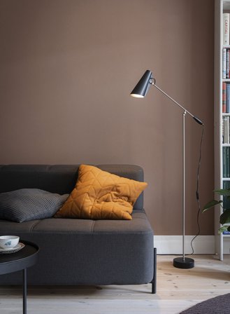 Birdy gulvlampe H133 - sort/stål