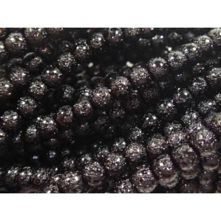 220st Stardust Glaspärlor 3,6mm Svarta Svart
