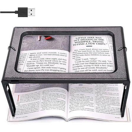 Full Page Reading Magnifier Hands Free Rectangular Standing Magni