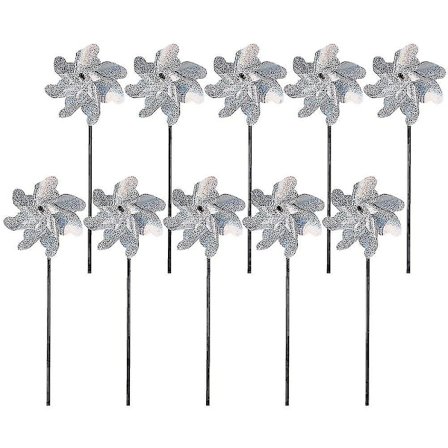 10 Pak Reflekterende Vindmøller Til Have Og Græs, Glitrende Vindmølle, Scare Fugle & Dyr Væks, Vindspinner