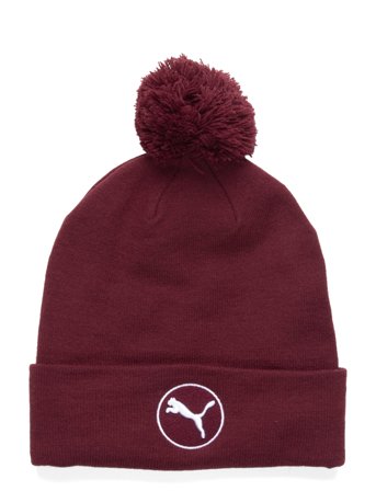 PUMA Golf Wrmlbl Removable Pom Beanie - Burgundy - ONE SIZE
