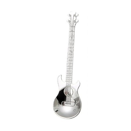 Ruostumattomasta teräksestä valmistettu kitara lusikat sateenkaaren kahvi teelusikka aterimet D