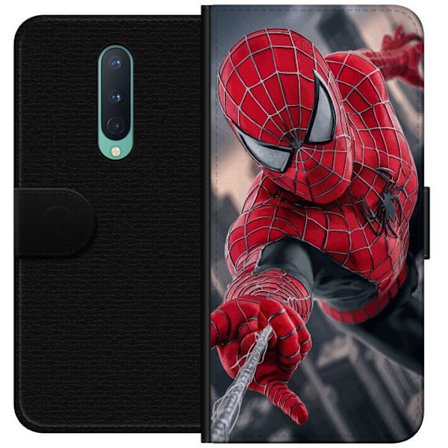 Kompatibelt Plånboksfodral till OnePlus OnePlus 8 Dynamisk Spider-Man-illustration i actionperspektiv, superhjältetema med rörelseekonomi och käns