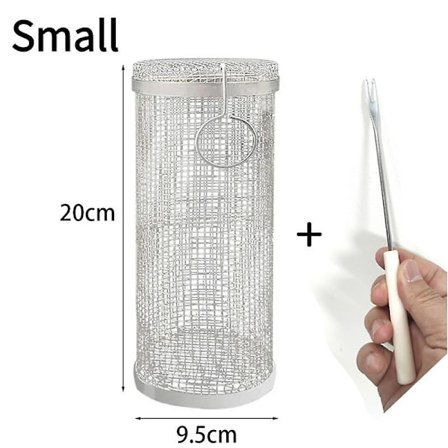 Grill-kori BBQ-kori Rullaava Ruostumaton Teräs Grill-verkko Grillaus Tarvikkeet Kannettava Helppo Puhdistaa Ulkoilma Leirintä Grillaus