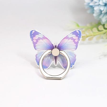 TG Lilla-360° Justerbar Mobiltelefonholder Ring Søt Butterfly Pa