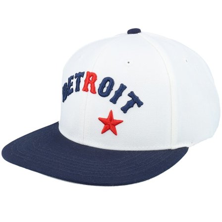 American Needle - Bianco snapback Cappellino - Detroit Stars Archive 400 Ivory/Navy Snapback @ Hatstore