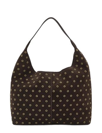 Mango | Suede Shopper Bag With Eyelets | ONE SIZE