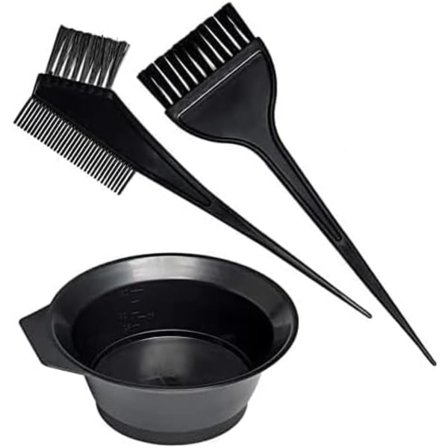 Hårfarvesæt (3 stk.) Hårfarvesæt Farvning Toning Værktøj Børstesæt Dobbeltsidet Kam Børste med Blandeskål Frisør