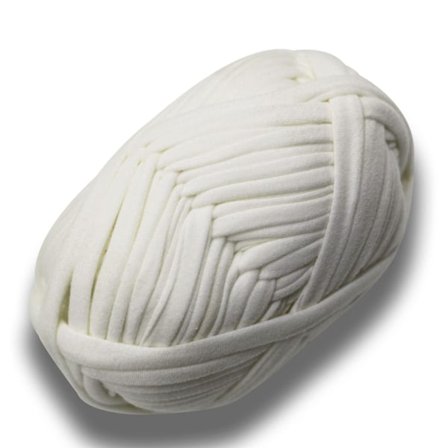 2 stk T-skjorte Garn Til Heklekurv, Stoff Strikkegarn Til Vesker, Brilleholder, Brille Stativholder(Hvit)