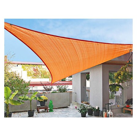 x 3 x 3 m Skygge Sejl Trekant UV Beskyttelse Sol Beskyttelse Vandtæt Sol Sejl til Udendørs Terrasse Pergola orange KLB
