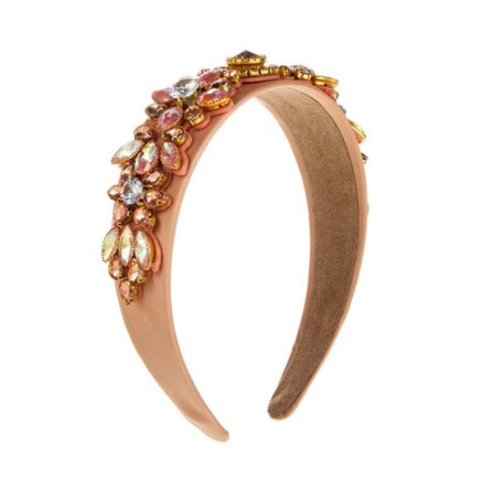 Rhinestone Pandebånd Indlagt Perle Hårbånd CHAMPAGNE