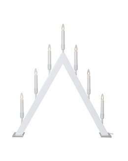 Advents lysestake Vind av tre Hvit