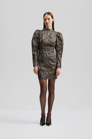 Malina - Catalina mini dress - XS - Metallic Smoke