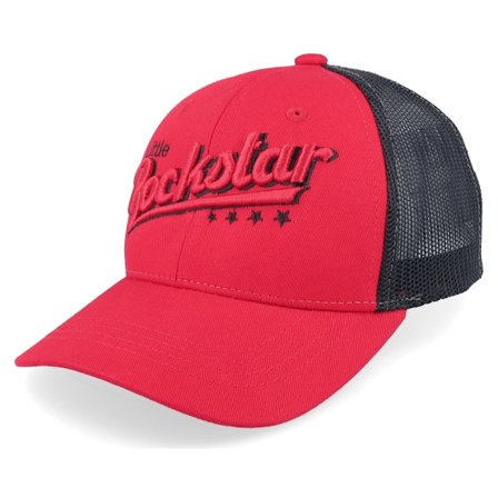 Kiddo Cap - Rot Trucker Cap - Kids Little Rockstar Scarlet/Black Trucker @ Hatstore