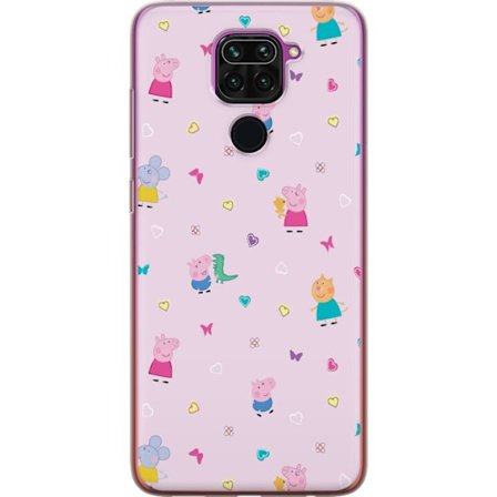Yhteensopiva Puhelinkuori Xiaomi Redmi Note 9 Äiti Porsas vauvan rakastava Peppa Pig -kuvitus pehmeissä väreissä lapsiaiheisiin