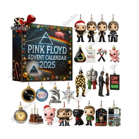 Pink Floyd 60-års jubilæum Advents Blind Box Juletræsdekoration Akryl Vedhæng - WELLNGS