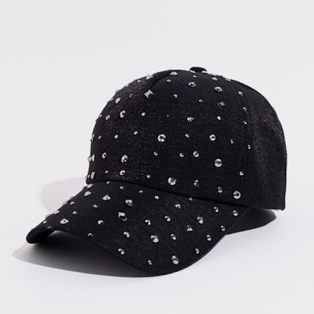 Rhinestone Baseball Kepsar Cap SVART