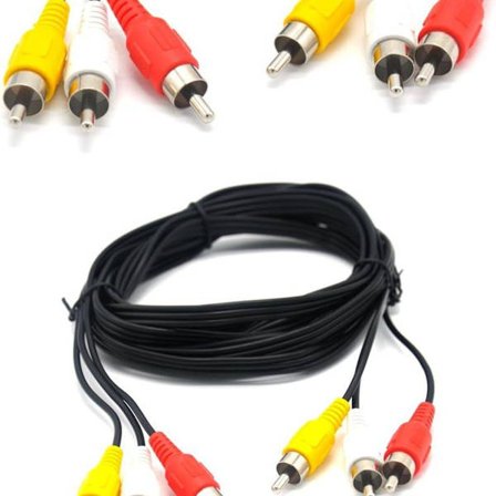 RCA 10FT Audio/Video Kompositkabel DVD/VCR/SAT 5ft 3 hane till 3 hane