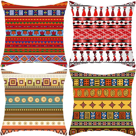 Sett med 4 #C Dekorative Putesett 45x45 Dekorativ Putetrekk