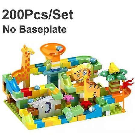 Bedetter Stor Marmorløb Kørsel Blokke Labyrint Kugle Bane Byggeklodser Tragt Rutsche Samling Klodser Læringslegetøj Til Børn Gaver Db