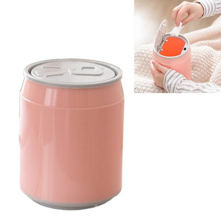 Mini Skrivbords Papperskorg med Lock, Dryckesburksform, 1 st