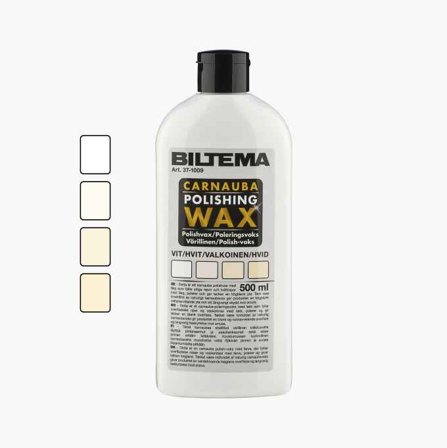 Polishvax med färg vit 500 ml - Biltema