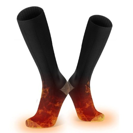Oppvarmede sokker menn damer, 2022 oppgraderte varmesokker, 70 °C stor varme Batteri ikke inkludert