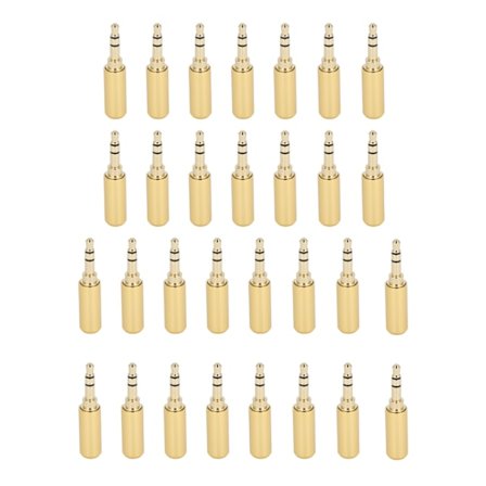 30 kpl 3,5 mm:n kuulokeliitäntä, kullattu 2-kanavainen stereo tasapainotettu liitinliitäntä