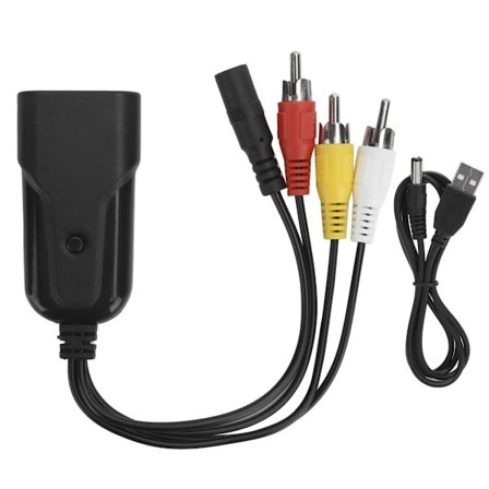 HDMI till S-Video-omvandlare, Komposit AV-omvandlare HDMI-enhetsadapter för gamla TV-apparater med RCA-ingång Stöder PAL NTSC-utgångsväxlare Inga 