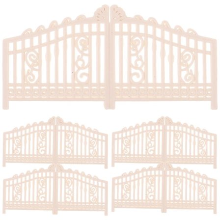 5 stk. Miniatyr Farm Gate Miniatyr Hageport Sandbord Hageport Mini Husdekorasjoner