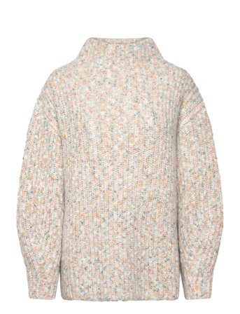 Monki High Neck Boxy Knitted Sweater - Multi/patterned - L