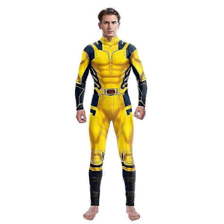 Wolverine Deadpool 3 Herre Cosplay Party Kostyme Jumpsuit Halloween Fancy Dress Antrekk