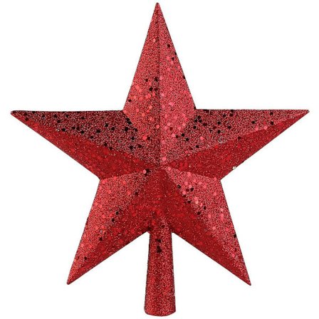 Julgran Toppar Topp För Julgran Stjärna Treetop Treasures Röd Sparkling